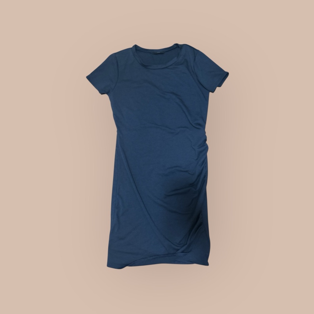 Navy Blue Maternity Mini Dress